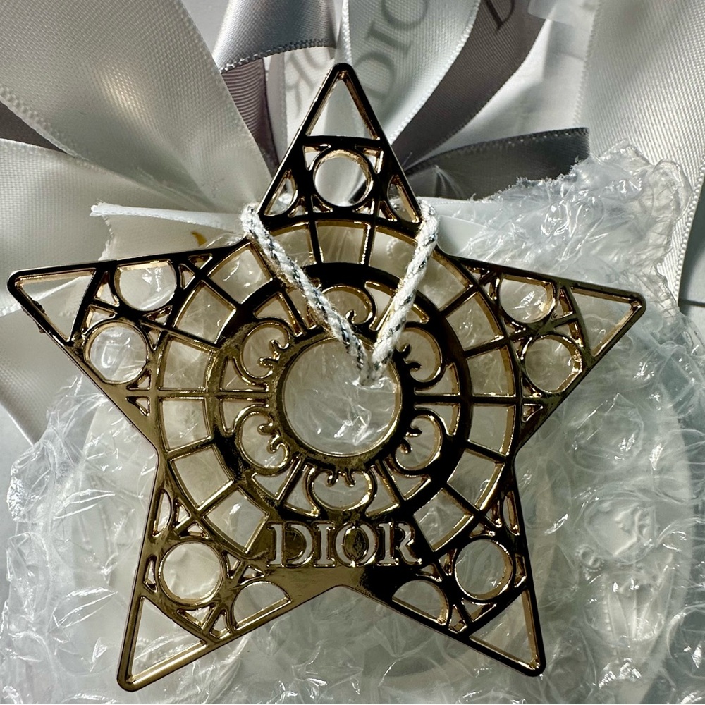 Lot of 3 Dior Car Diffuser or Holiday Ornaments in Pink, Gray and White/Gold GWP - Picture 3 of 11